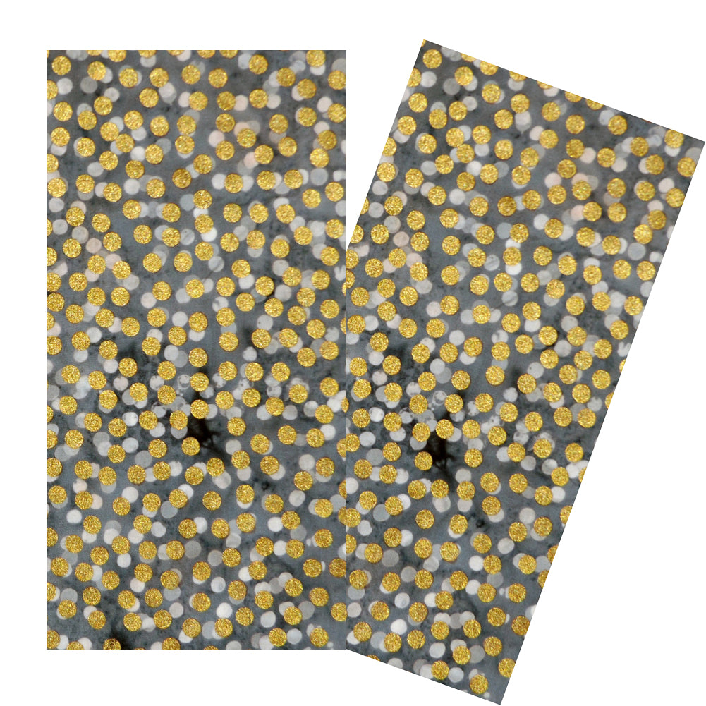 GOLD ON SILVER METALLIC DOTS BATIK NAPKIN SET