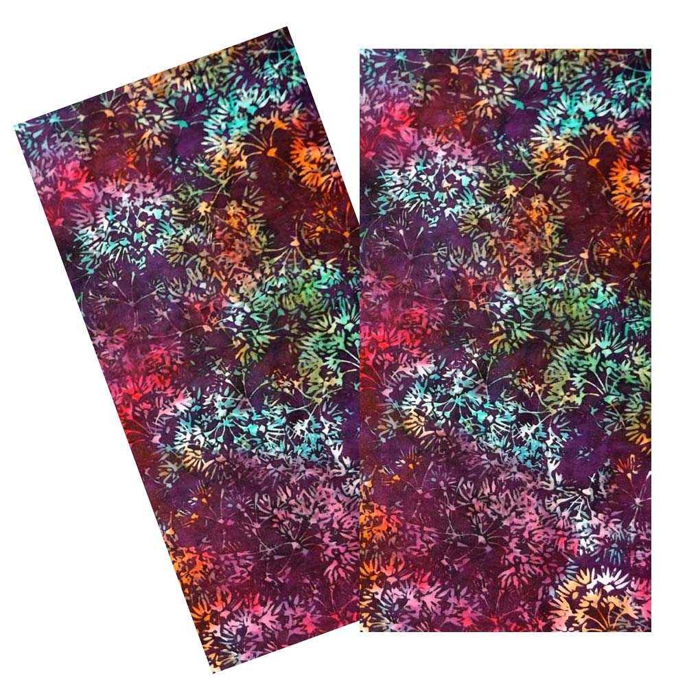 PLUM & MULTICOLOR ABSTRACT BATIK NAPKIN SET