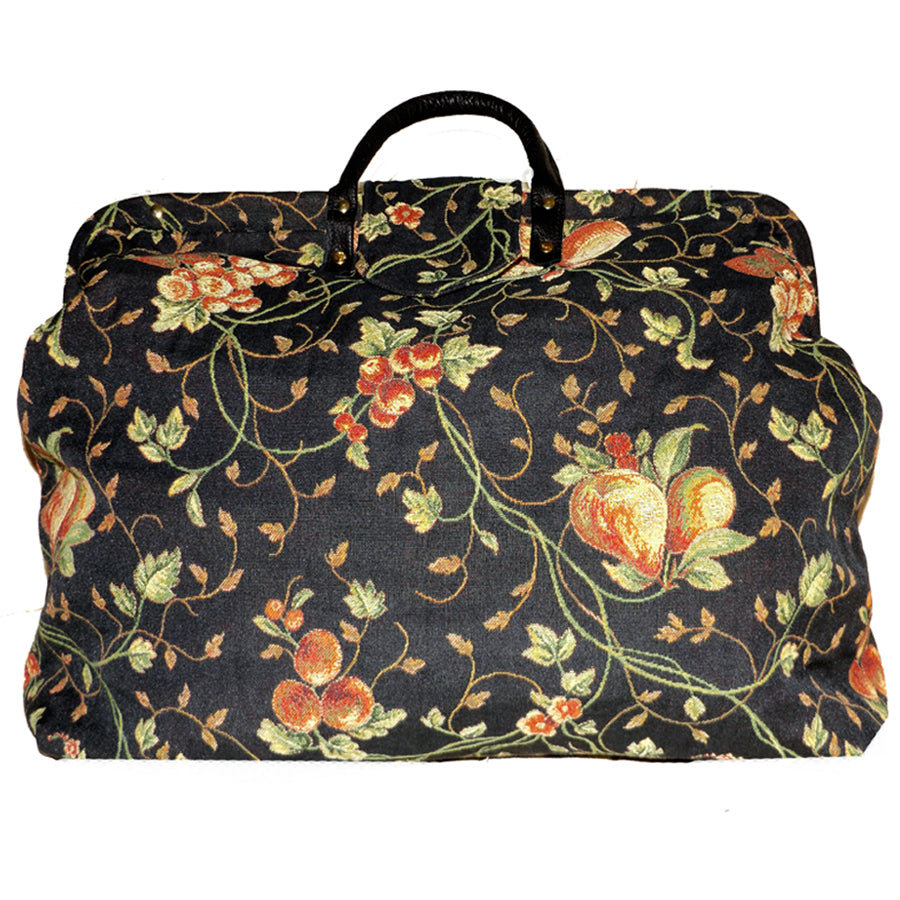 RED FRUIT & VINES TAPESTRY CARPET BAG