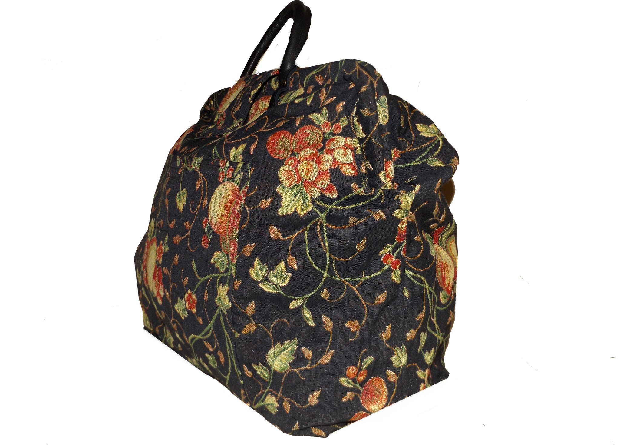 RED FRUIT & VINES TAPESTRY CARPET BAG
