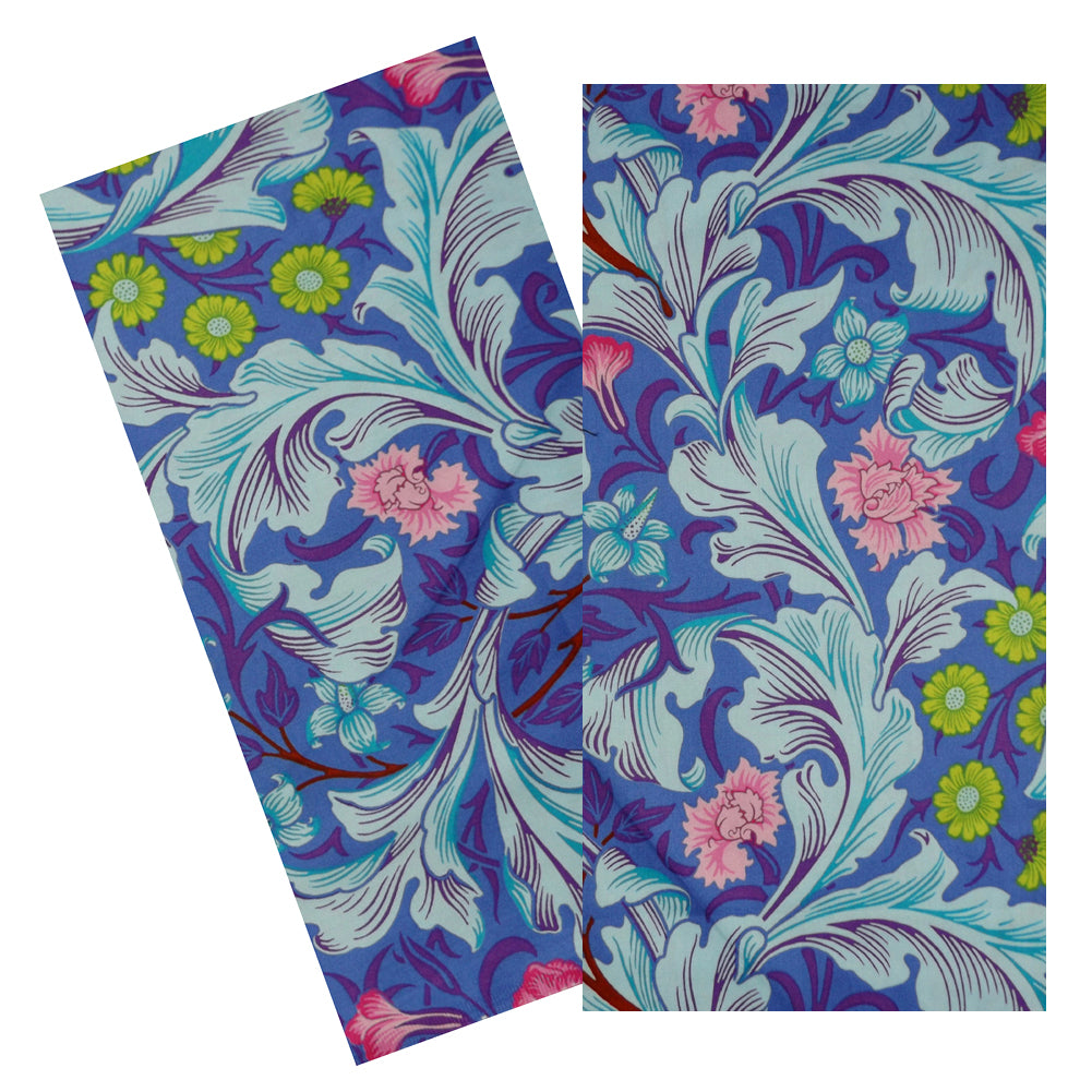 BLUE SCROLL FLORAL NAPKIN SET