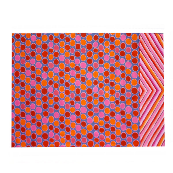 RED PURPLE DOTS PILLOWCASE