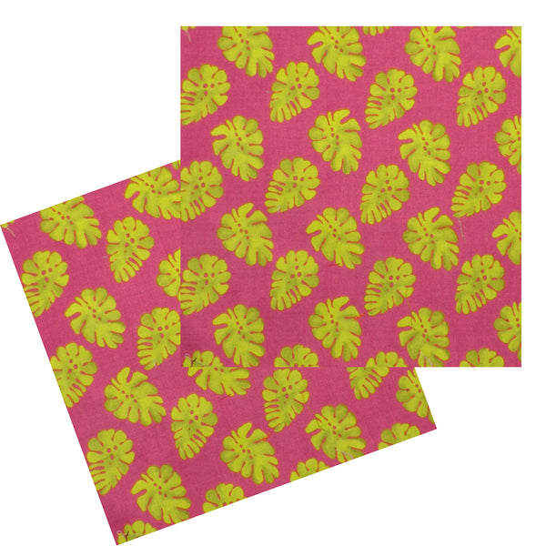 LIME PALM LEAF COCKTAIL NAPKIN SET