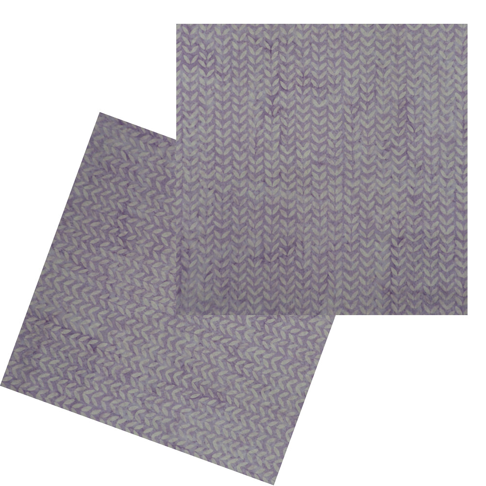 LILAC LEAF STRIPE BATIK COCKTAIL NAPKIN SET