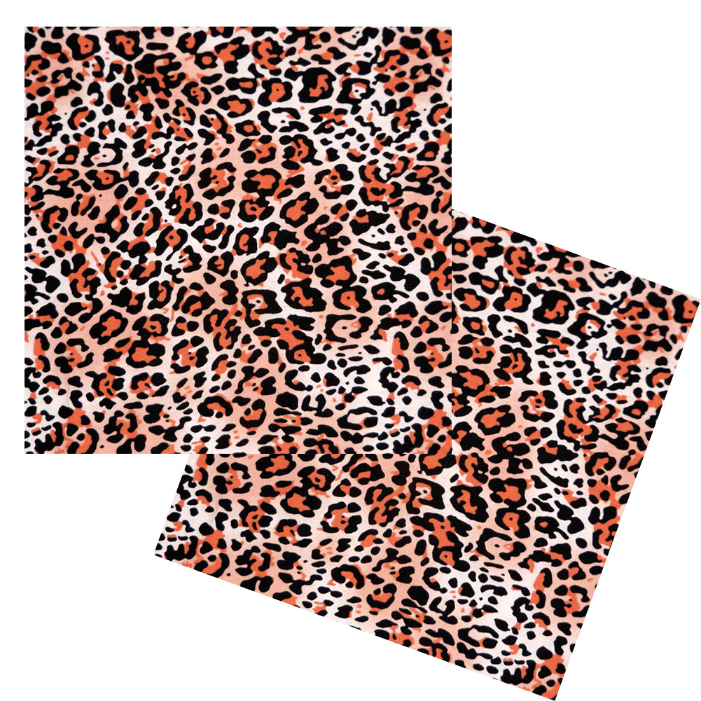 PEACHY LEOPARD COCKTAIL NAPKIN SET