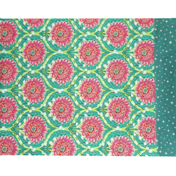 PINK & GREEN FLORAL PILLOWCASE