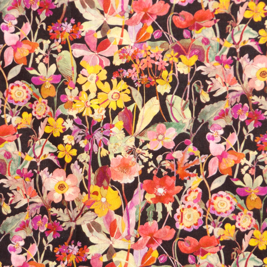 MULTICOLOR FLORAL 'PROPOSAL MEADOW' LIBERTY LAWN COTTON HANDKERCHIEF