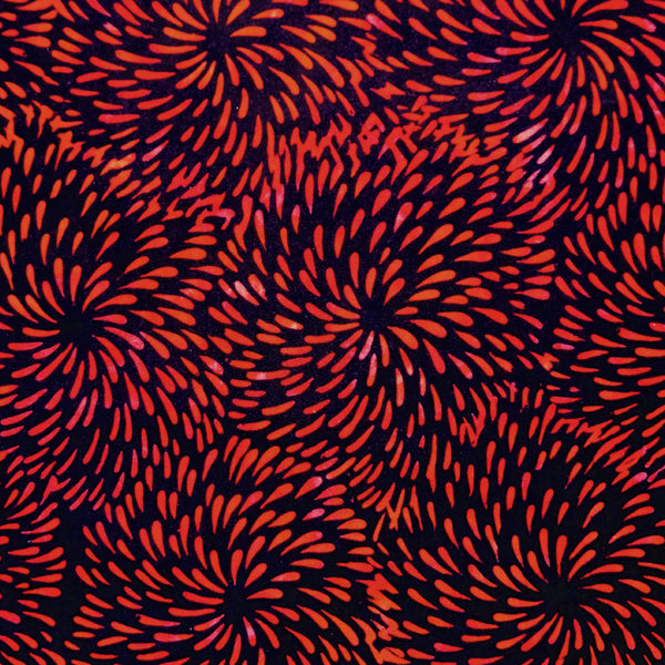 RED & BLACK MUM BATIK HANDKERCHIEF