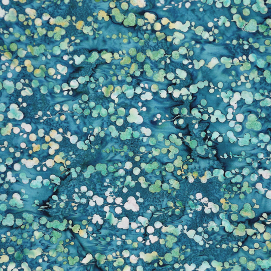 TEAL BUBBLES BATIK HANDKERCHIEF