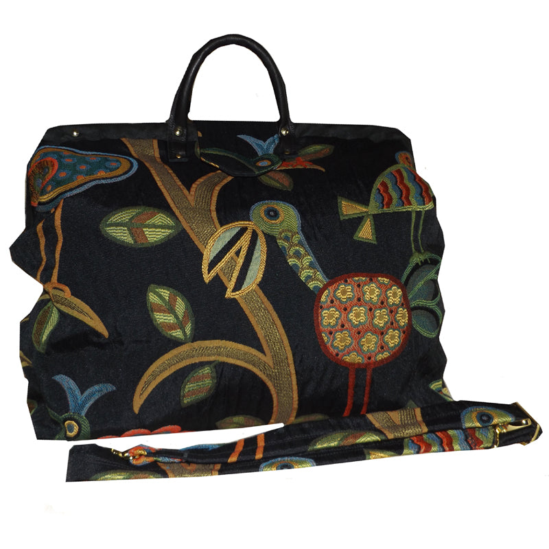 CRAZY BIRDS TAPESTRY CARPET BAG