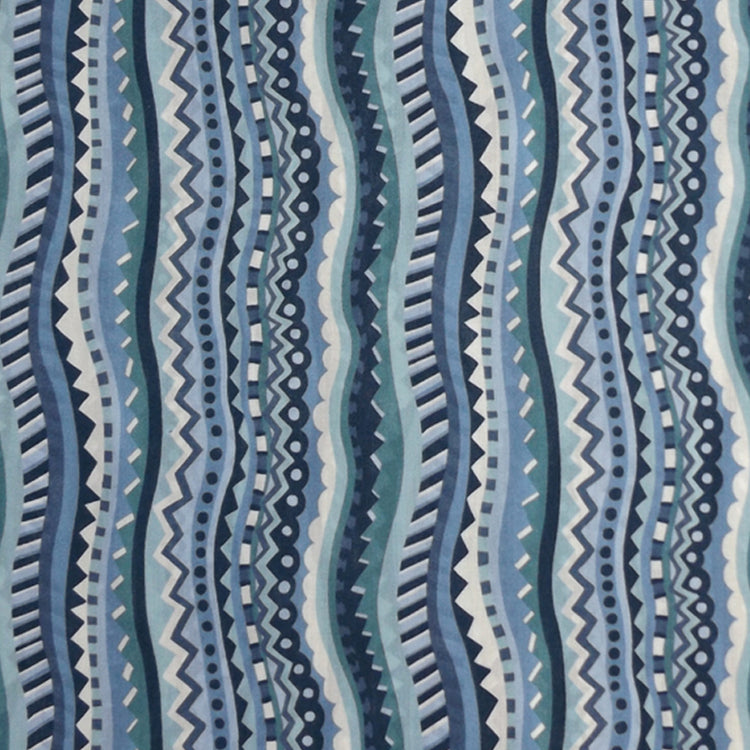 BLUE 'CIRCUS STRIPE' LIBERTY LAWN COTTON HANDKERCHIEF