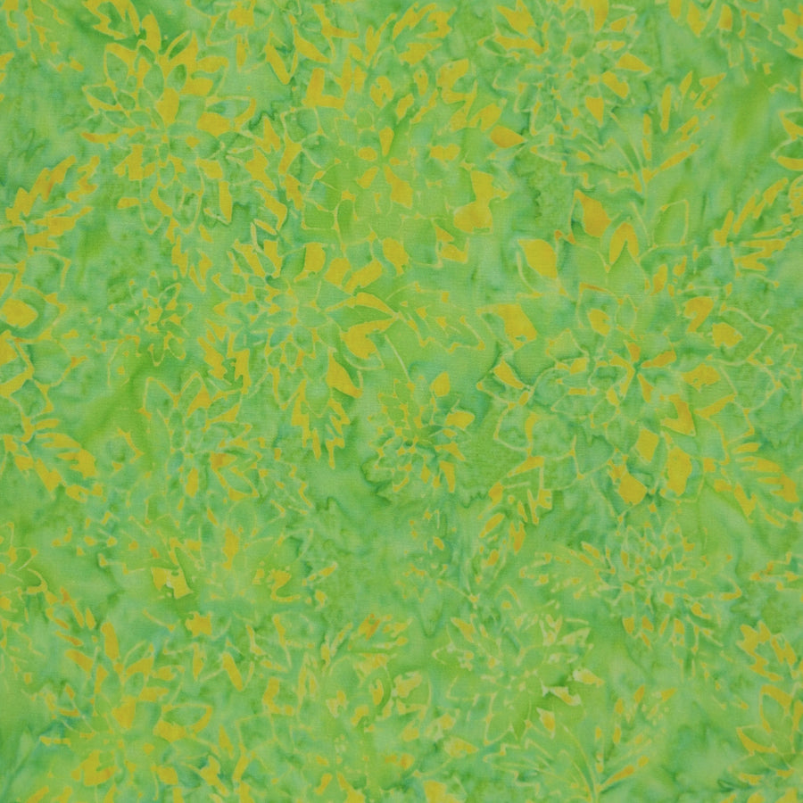 KIWI & LEMON ABSTRACT FLORAL BATIK HANDKERCHIEF