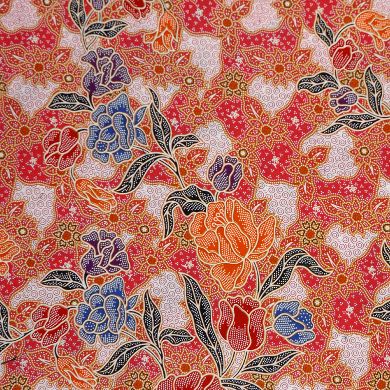 PINK & MULTICOLOR FLORAL BATIK NAPKIN SET