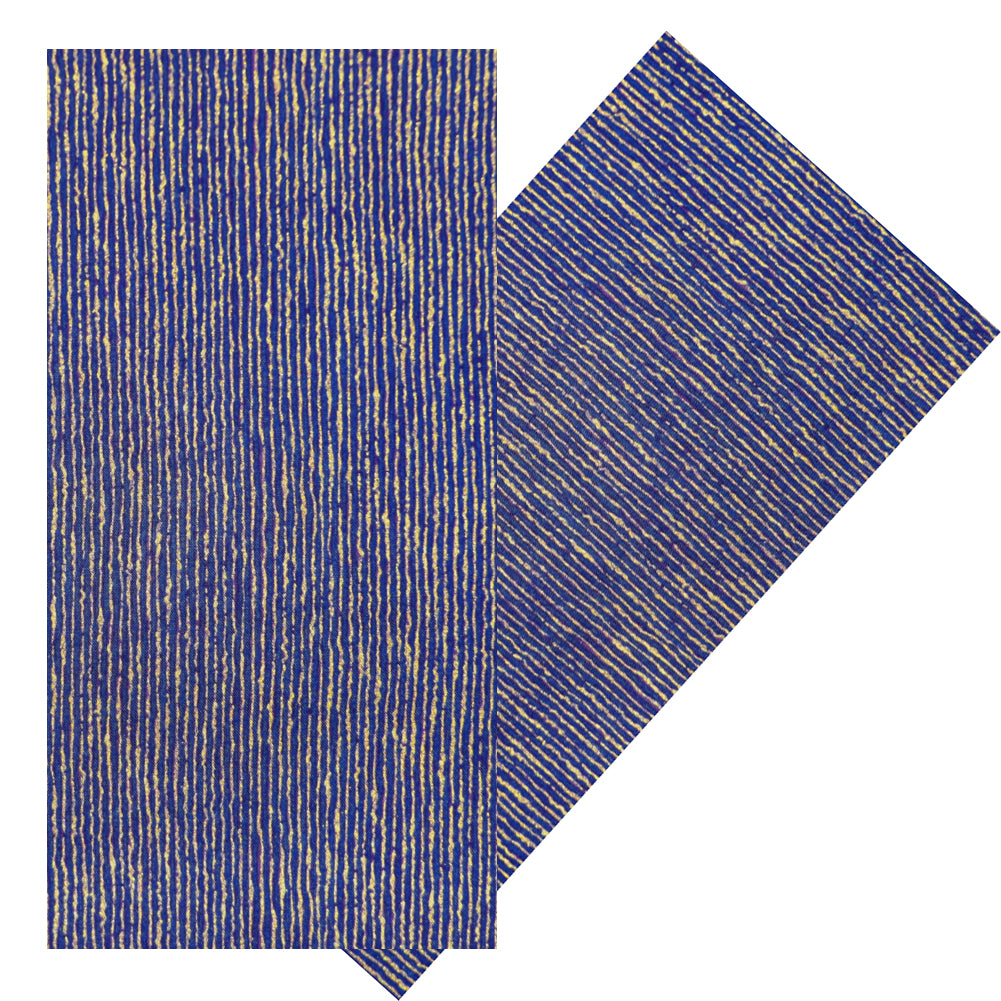 GOLD ON ROYAL STRIPES NAPKIN SET