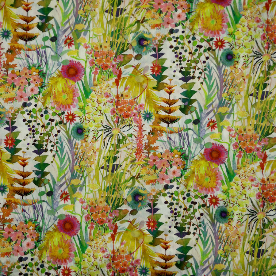 MULTICOLORED FLORAL 'TRESCO' LIBERTY LAWN COTTON HANDKERCHIEF