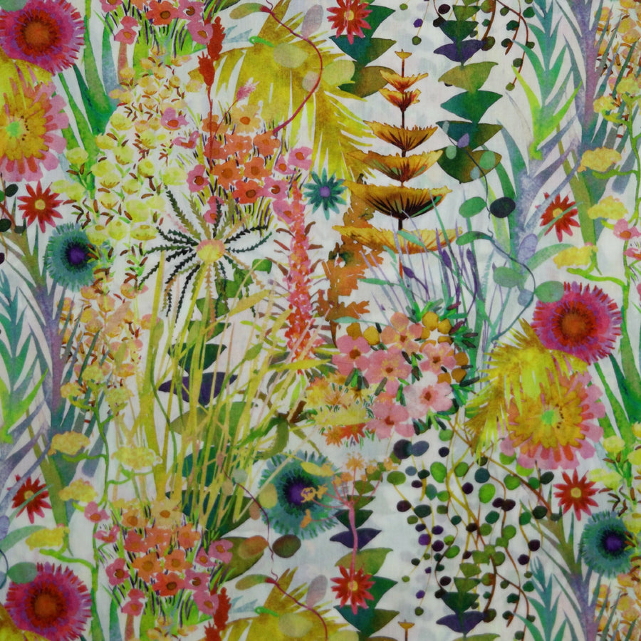MULTICOLORED FLORAL 'TRESCO' LIBERTY LAWN COTTON HANDKERCHIEF
