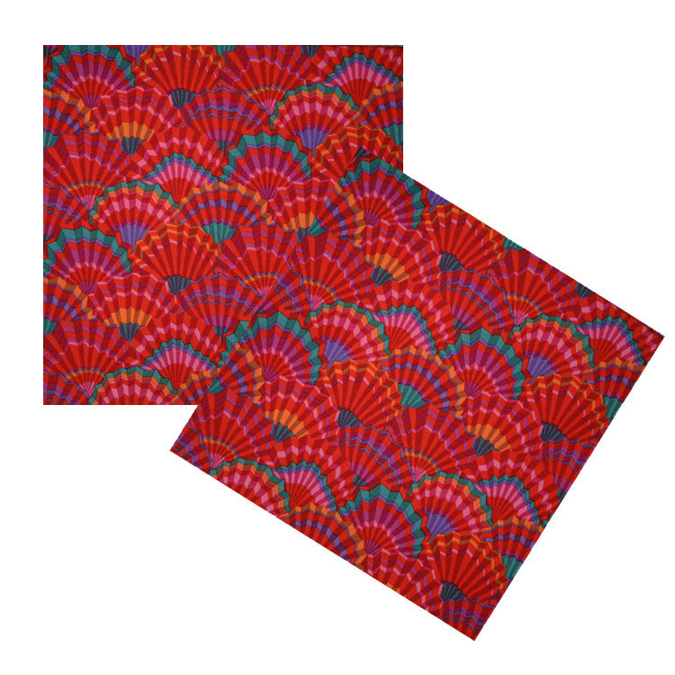 RED FANS COCKTAIL NAPKIN SET